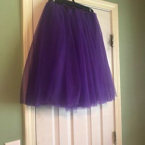 Purple Tulle evening party skirt